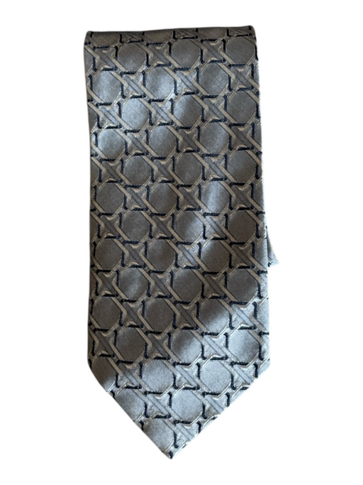 Bachrach Gray Silk Abstract Men's Ties Gray