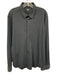 Boss Size XL Black & Blue Synthetic Abstract Button Up Slim Long Sleeve Shirt Black & Blue / XL