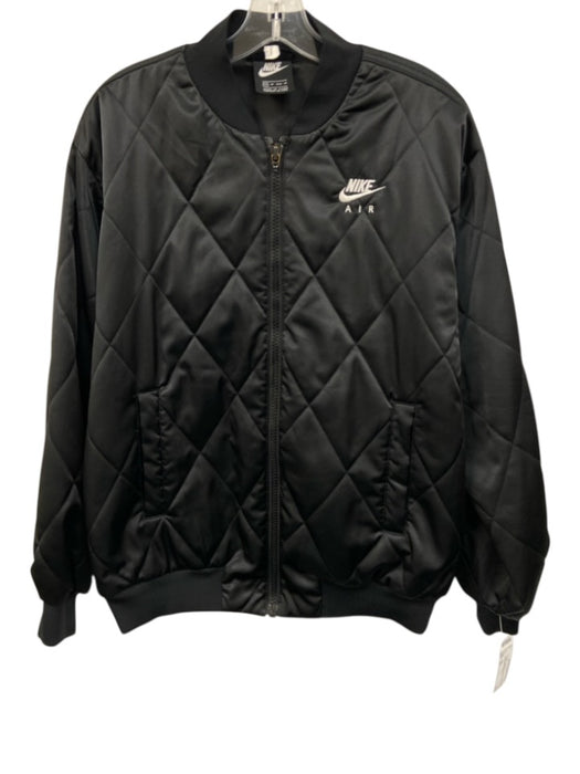 Nike Size XS Black Synthetic Quilted Bomber Zip Up Men's Jacket Black / XS