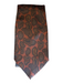 Fendi Brown & Orange Silk Paisley Men's Tie Brown & Orange