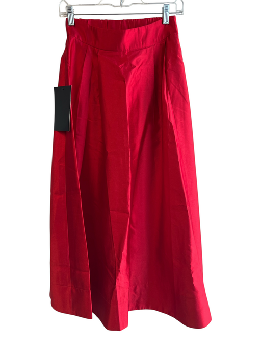 Tuckernuck Size XS Red Rayon Blend Side Zip Pleated Maxi Skirt Red / XS