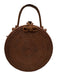 Brown Wicker Top Handle Toggle Canteen Bag Brown / S