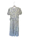 Gal Meets Glam Size 4P Green & Purple Polyester Short Sleeve Flowers Maxi Dress Green & Purple / 4P