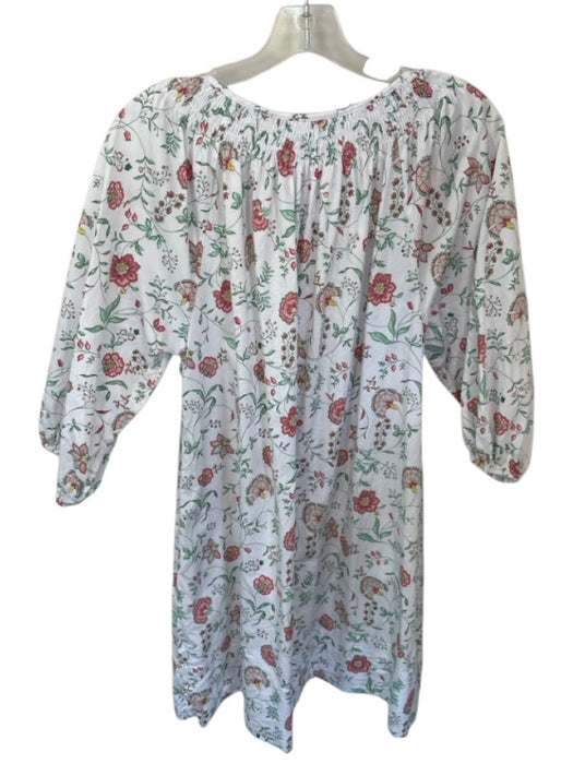 Lake Size S Green & Red Cotton Long Balloon Sleeve Botanical Buttons Dress Green & Red / S