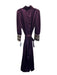 Tuckernuck Size L Purple, Clear, Gold Polyester Satin Long Puff Sleeve Dress Purple, Clear, Gold / L