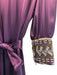 Tuckernuck Size L Purple, Clear, Gold Polyester Satin Long Puff Sleeve Dress Purple, Clear, Gold / L