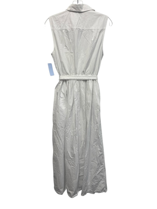 Rosetta Getty Collective Size 8 White Cotton Sleeveless Collared Dress White / 8