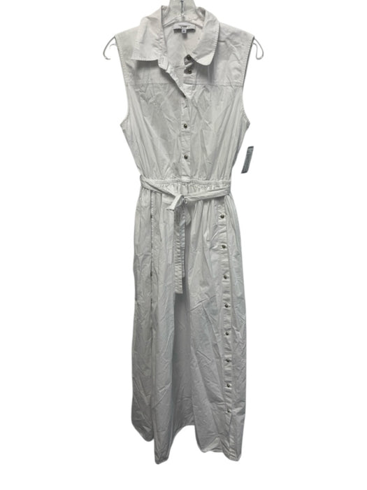 Rosetta Getty Collective Size 8 White Cotton Sleeveless Collared Dress White / 8