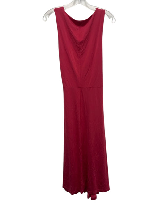 Rosetta Getty Collective Size M Red Pink Viscose Blend Sleeveless Twist Dress Red Pink / M