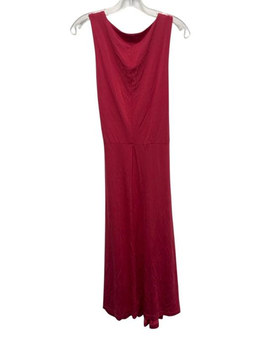 Rosetta Getty Collective Size M Red Pink Viscose Blend Sleeveless Twist Dress Red Pink / M