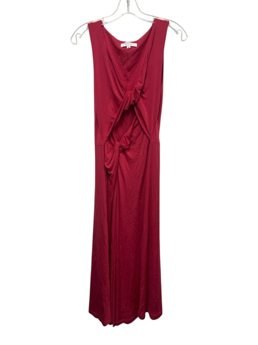 Rosetta Getty Collective Size M Red Pink Viscose Blend Sleeveless Twist Dress Red Pink / M