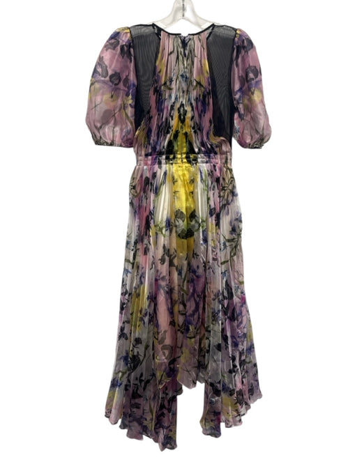 Bibhu Mohapatra x Rent the Runway Size 4 Black, Purple & Multi Polyester Gown Black, Purple & Multi / 4