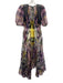 Bibhu Mohapatra x Rent the Runway Size 4 Black, Purple & Multi Polyester Gown Black, Purple & Multi / 4