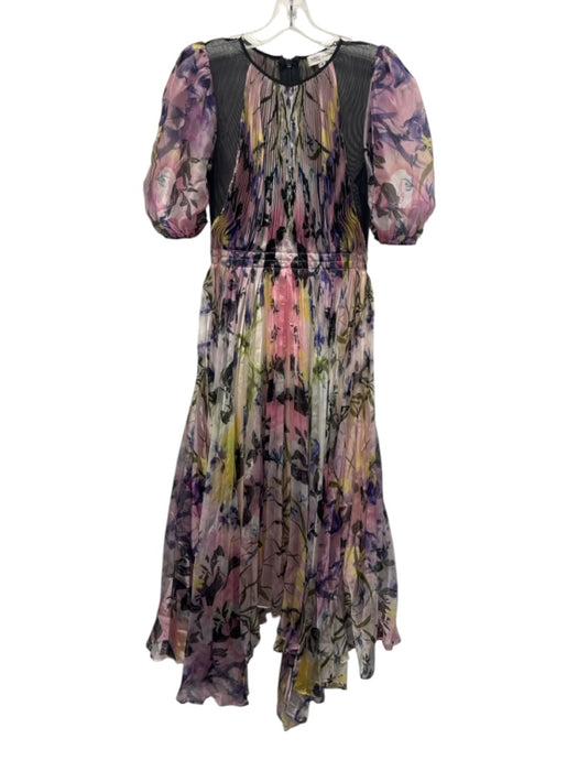 Bibhu Mohapatra x Rent the Runway Size 4 Black, Purple & Multi Polyester Gown Black, Purple & Multi / 4