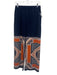 Rosetta Getty Collective Size 2 Navy Blue, Orange & White Polyester Pants Navy Blue, Orange & White / 2