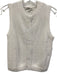 J. Crew Size XS White Cotton Blend Knit Sleeveless Snap Button Front Vest Top White / XS