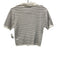Alexia Admor Size M White & Black Viscose Blend Knit Striped Short Sleeve Top White & Black / M
