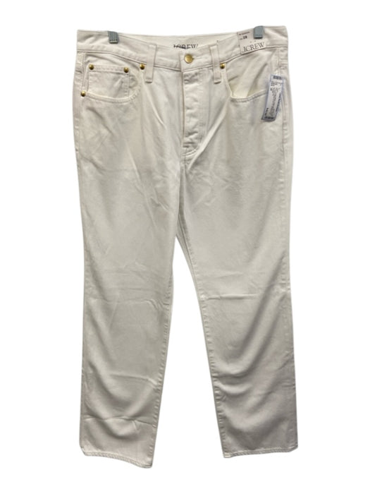 J. Crew Size 28 Cream White Cotton Blend Denim 5 Pocket Button & Zip Fly Jeans Cream White / 28