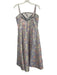 Abbey Glass Size M Periwinkle Blue, Pink, Tan Polyester jaquard Floral Dress Periwinkle Blue, Pink, Tan / M