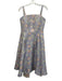 Abbey Glass Size M Periwinkle Blue, Pink, Tan Polyester jaquard Floral Dress Periwinkle Blue, Pink, Tan / M