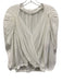 A.L.C. Size M White Polyester Gathered Draped V Neck Elastic bottom Top White / M