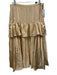 J Crew Collection Size 8 Yellow Gold Acetate Satin Ruffle Detail Back Zip Skirt Yellow Gold / 8