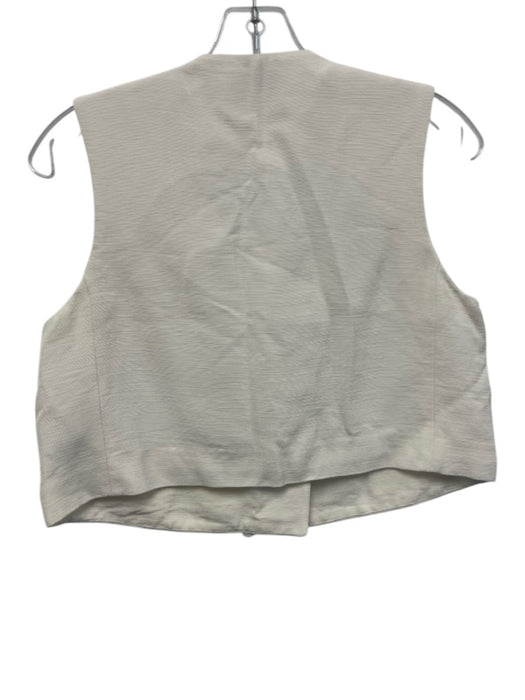 Claudie Pierlot Size 36 Cream White Lyocell blend Sleeveless Double Breasted Top Cream White / 36