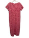 Abbey Glass Size S Pink Polyester Short Sleeve Floral Lace Overlay Maxi Dress Pink / S