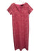 Abbey Glass Size S Pink Polyester Short Sleeve Floral Lace Overlay Maxi Dress Pink / S