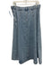 Madewell Size 30 Light Wash Cotton Denim Belt Loops Paneled Midi Skirt Light Wash / 30