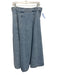 Madewell Size 30 Light Wash Cotton Denim Belt Loops Paneled Midi Skirt Light Wash / 30