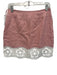 Staud Size 6 Pink & White Linen Floral Cutout Detailing Side Zip Mini Skirt Pink & White / 6