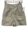 Co. Size 4 Khaki Beige Wool & Hemp High Waist Front Pleat Patch Pocket Shorts Khaki Beige / 4