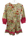 Tuckernuck Size XS Cream, Red & Green Cotton 3/4 Sleeve Floral Knee Dress Cream, Red & Green / XS