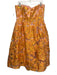 Abbey Glass Size XL Orange, Yellow & Pink Polyester jaquard Floral Knee Dress Orange, Yellow & Pink / XL