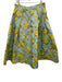 Abbey Glass Size M Light Blue & Yellow Polyester jaquard Floral Skirt Light Blue & Yellow / M