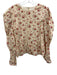 Hyacinth House Size L Red, Cream & Green Cotton Long Sleeve Floral Peplum Top Red, Cream & Green / L