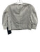 Tuckernuck Size S Cream & Navy Linen Short Balloon Sleeve Striped Crop Top Cream & Navy / S