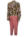 Tuckernuck Size 8 Pink, Green & Yellow Polyester Button Up Floral Jumpsuit Pink, Green & Yellow / 8