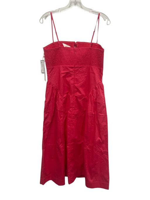Hyacinth House Size L Salmon Pink Cotton Spaghetti Strap Shirred Top Midi Dress Salmon Pink / L