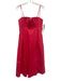 Hyacinth House Size L Salmon Pink Cotton Spaghetti Strap Shirred Top Midi Dress Salmon Pink / L