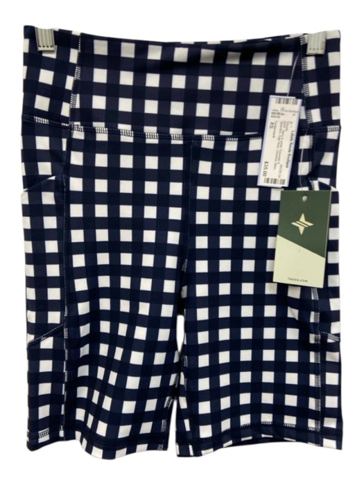 Tuckernuck Size XS Navy & white Polyester & Spandex High Rise Checked Shorts Navy & white / XS
