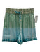 Ephemera Size 4 Green & Blue Cotton Elastic Waist Striped Drawstring Shorts Green & Blue / 4