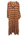 Tuckernuck Size 2XL Orange, Yellow & Black Linen 3/4 Sleeve Floral Midi Dress Orange, Yellow & Black / 2XL
