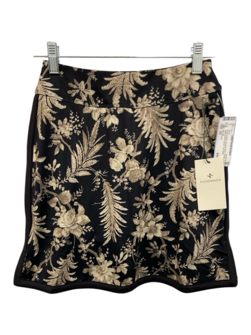 Tuckernuck Size XS Beige & Black Polyester Blend Elastic Waist Trim Detail Skort Beige & Black / XS
