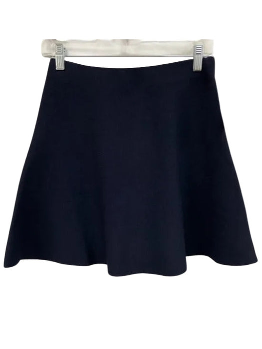 Tuckernuck Size S Navy Polyester & Viscose Elastic Waist A-line Above knee Skirt Navy / S