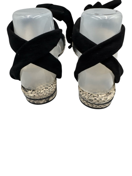 Schutz Shoe Size 7 Beige, Taupe & Black Leather & Suede Snake Print Flats Beige, Taupe & Black / 7