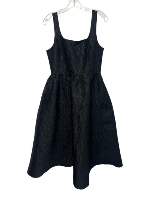 Abbey Glass Size S Black Polyester Textured Swirls Princess Seams Dress Black / S