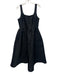 Abbey Glass Size S Black Polyester Textured Swirls Princess Seams Dress Black / S
