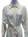 Rohe Size 38 Cream White Silk Long Sleeve Button Front Collared Open Back Dress Cream White / 38